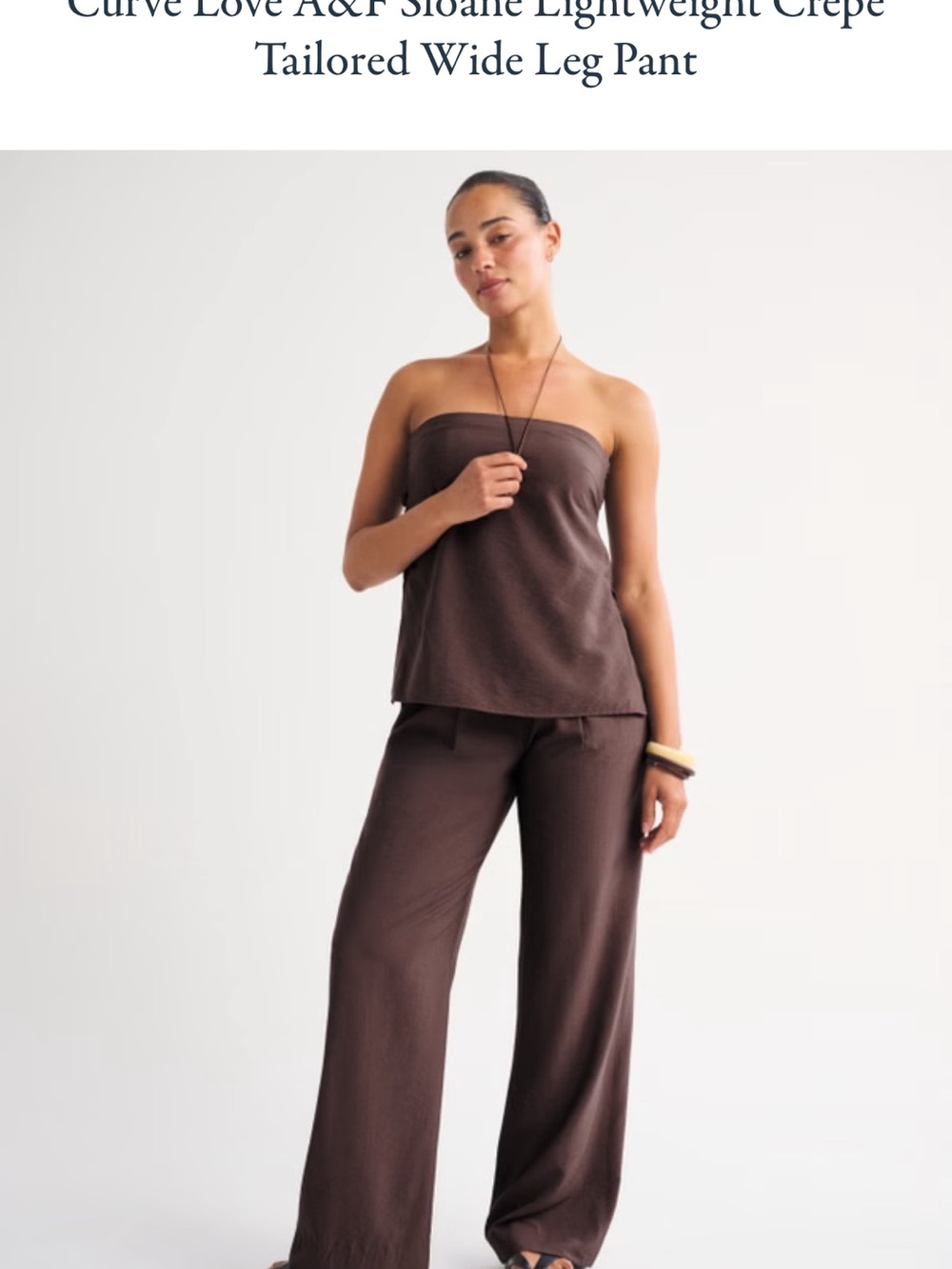 Abercrombie & Fitch Brown Wide Leg Pants